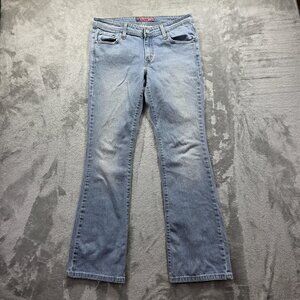Vintage Levis 518 Jeans Womens 11L Bootcut Superlow Stretch Denim Distressed Y2K